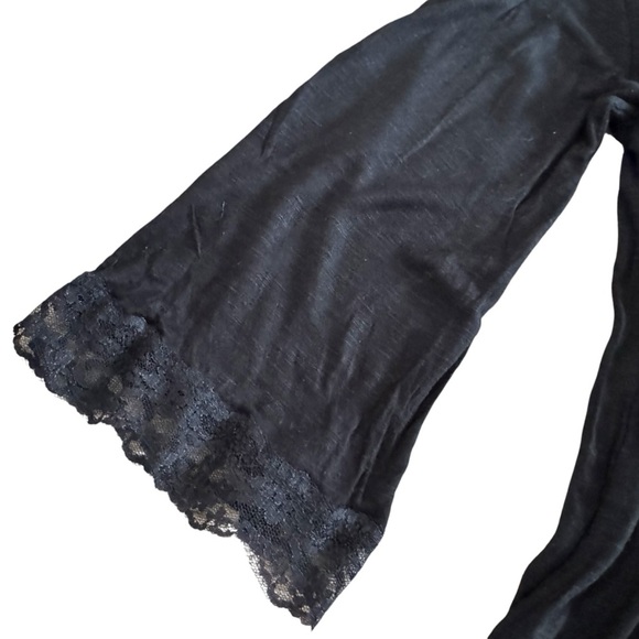 Vintage Y2K whimsigoth Black Lace Cardigan witch fairy goth grunge boho S M 882 - Picture 3 of 12